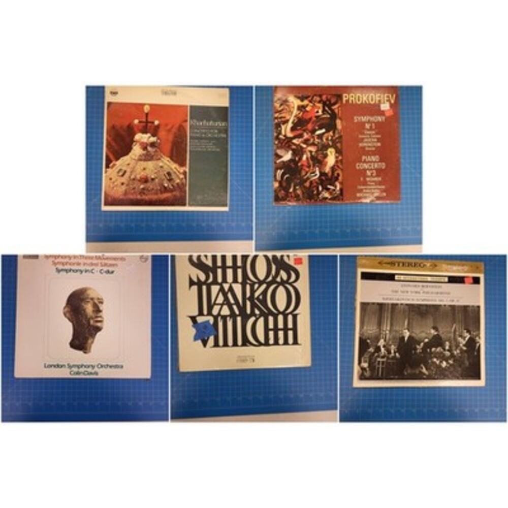 Lot of 5 Classical Russian Vinyl Records LP Symphony Orchestra Concerto Piano